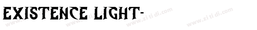 existence light字体转换